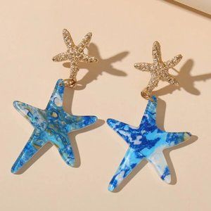 Starfish Inspired Drop Earrings